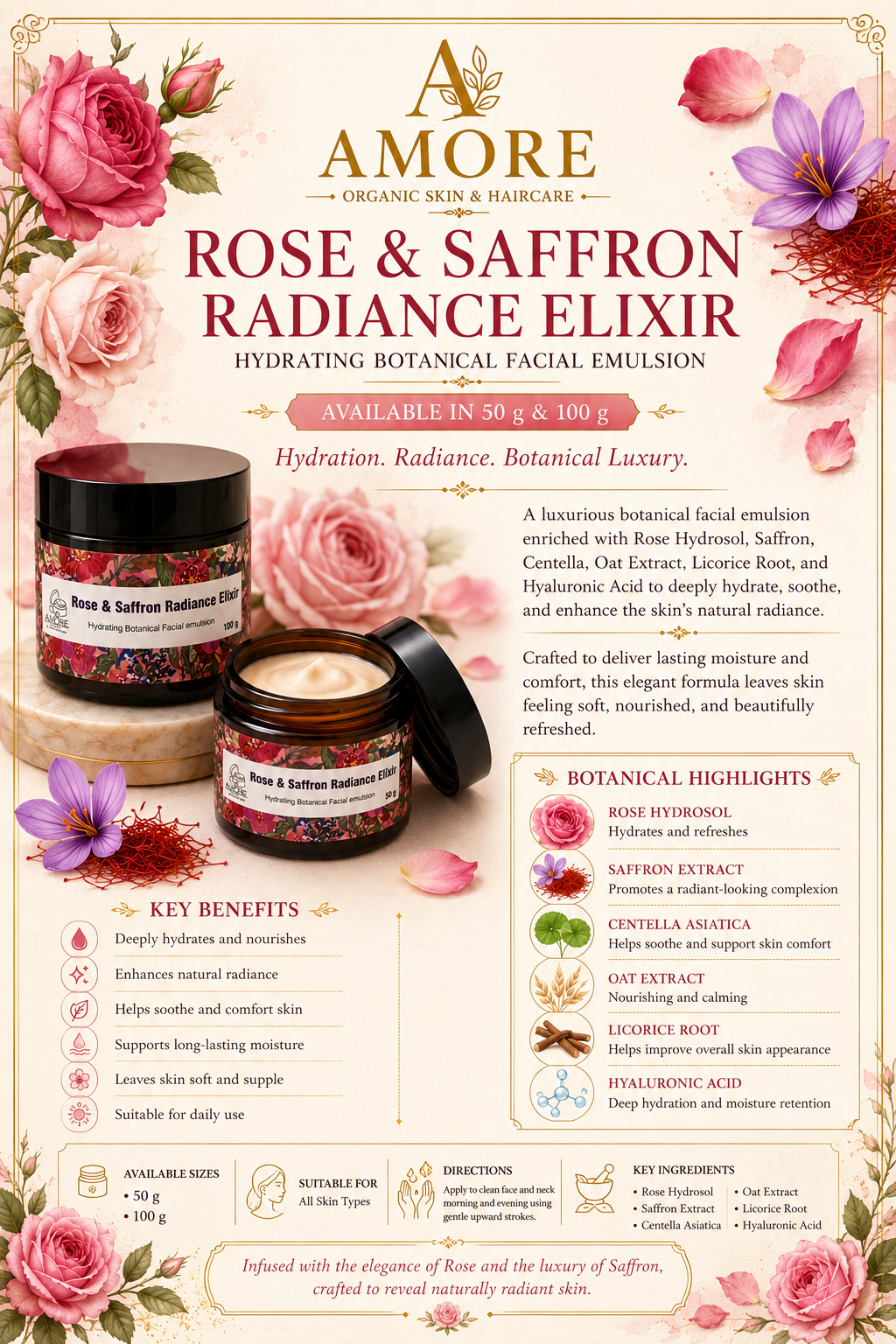 Rose & Saffron Radiance Elixir